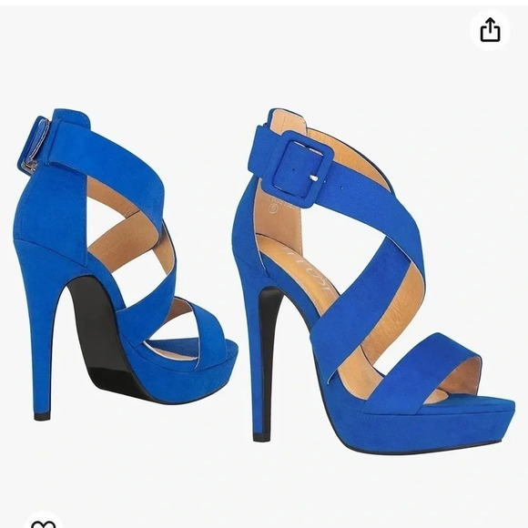 NEW ILLUDE Women's High Heels Open Toe Ankle Strap StilettosParty Heel Sandals. - Picture 3 of 6